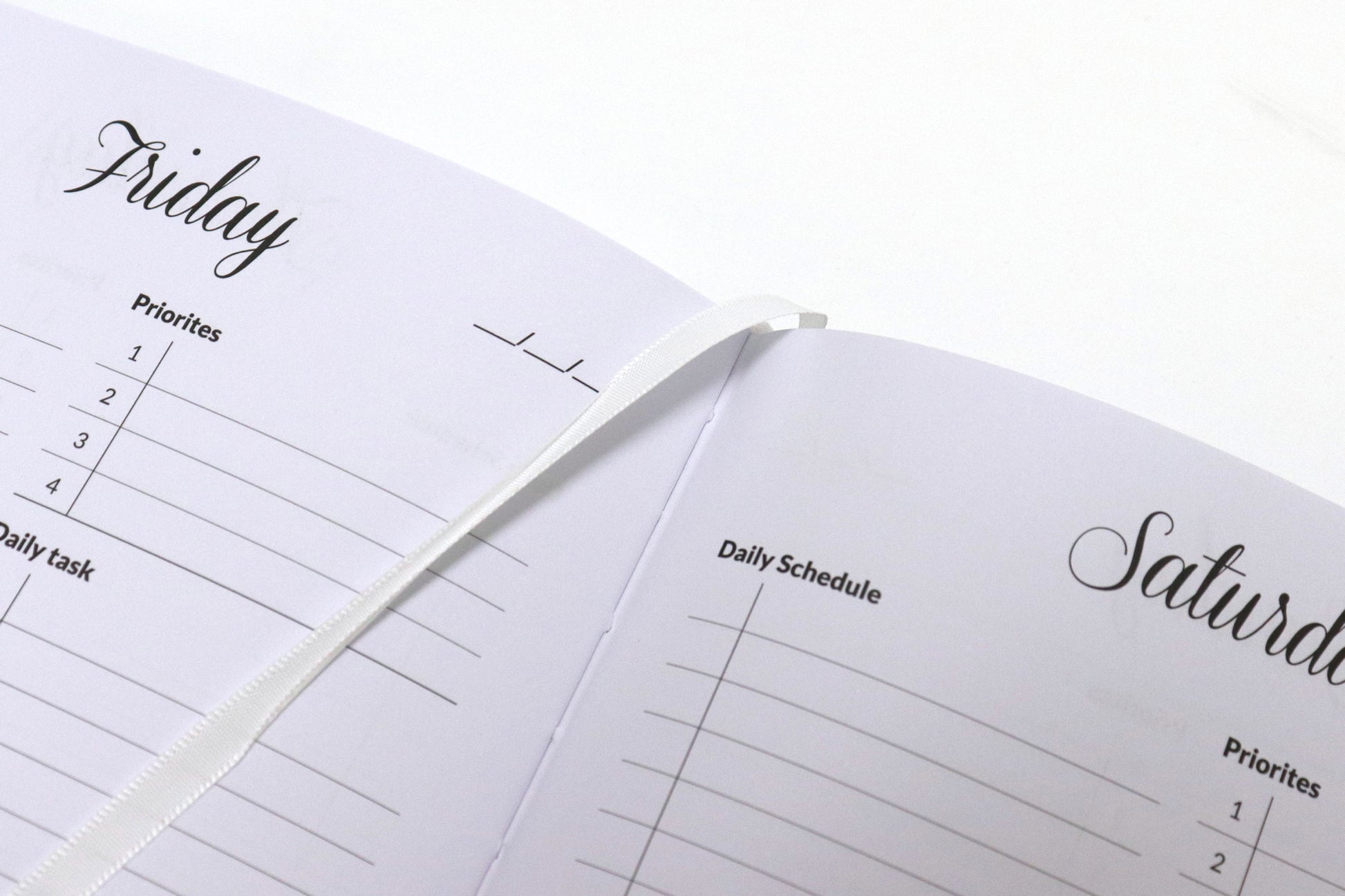 Undated black marble daily planner - minimalist self-care and productivity organizer planner