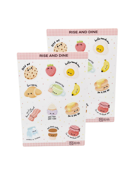 Rise and Dine | Breakfast sticker sheets